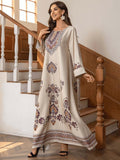 Elegant Embroidered Long Kaftan