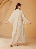 Aurohaya Gold Mesh Embroidered Sequin Kaftan Maxi Dress
