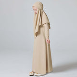 Girls 2pcs Outfits Abaya With Hijab