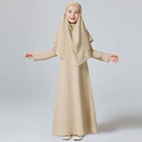 Girls 2pcs Outfits Abaya With Hijab
