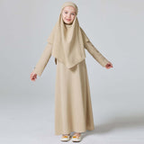 Girls 2pcs Outfits Abaya With Hijab