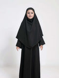 Girls Abaya With Hijab 2-Piece Set