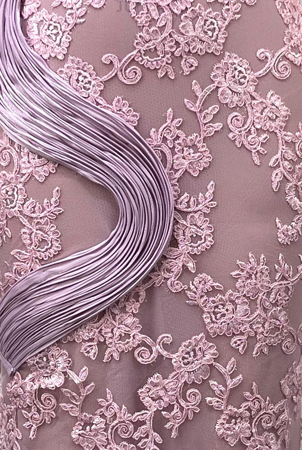 Lace Maxi Dress Pink Lavender