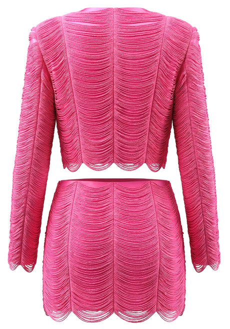 Long Sleeve Suit Hot Pink