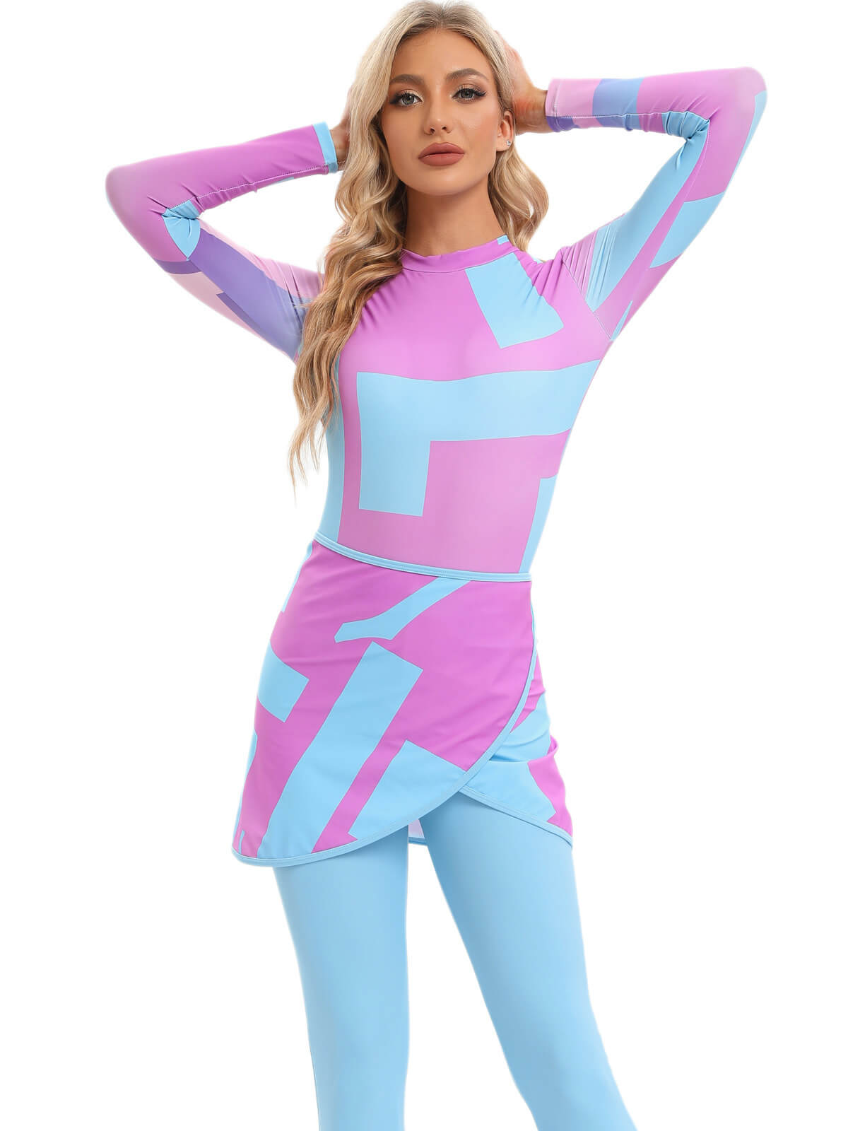Printed Modest Burkini Swimwear 4-Piece Set – Hydraya