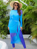 Gradient Modest Burkini Swimwear 4-Piece Set – Marina