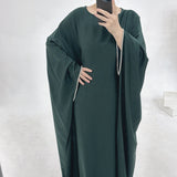 Fashion Satin  Butterfly Abaya