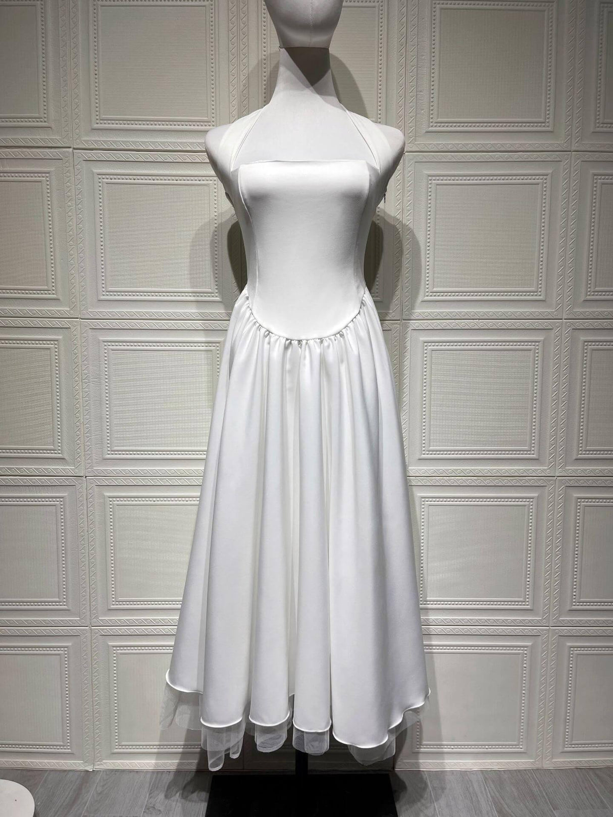 Aurohaya Margaux Halter Neck Midi Dress