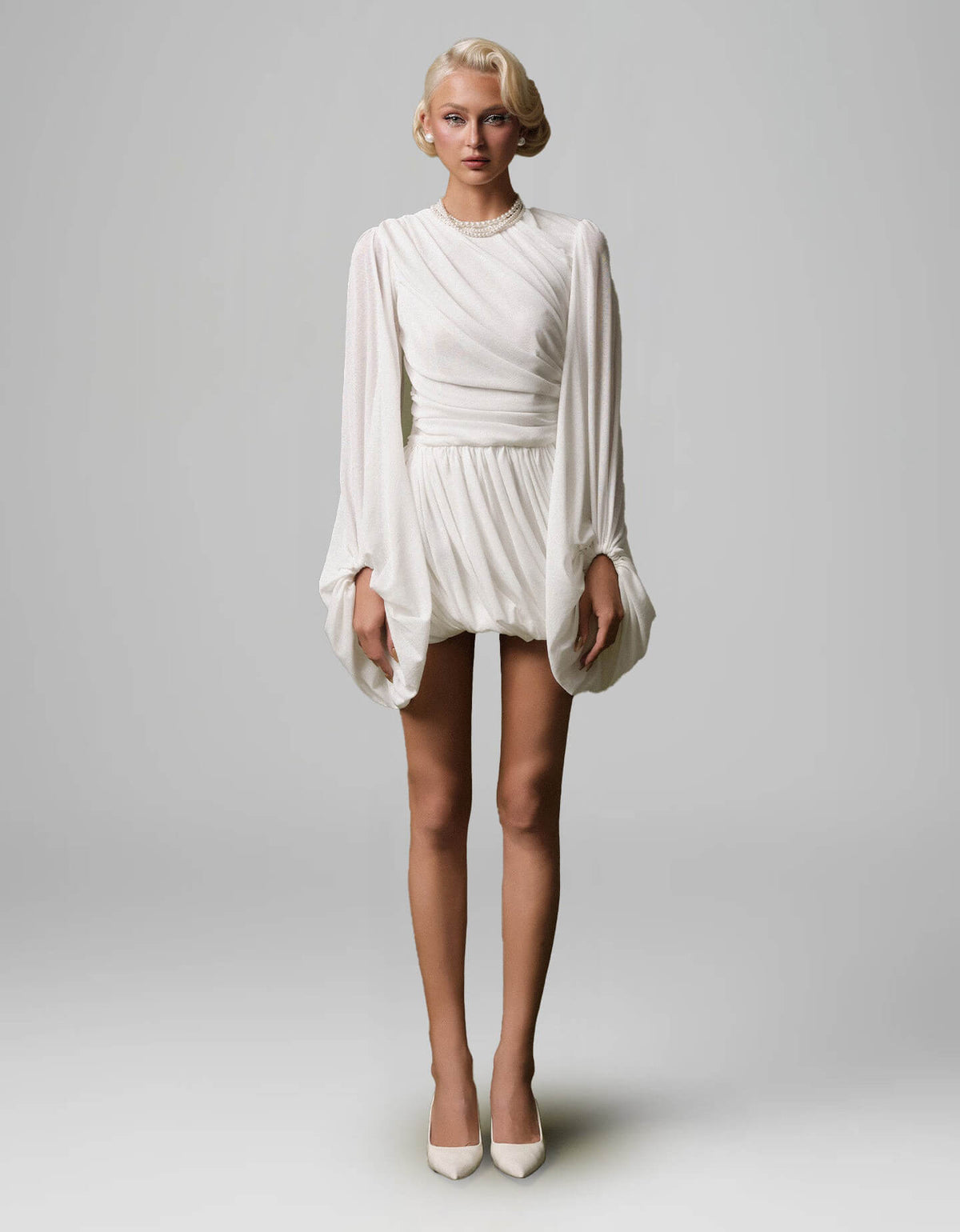 Yvonne  Casual Pleated Mini Dress