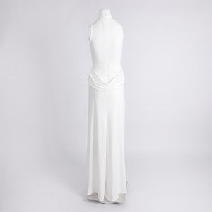 Aurohaya Selyra High-Neck Ruched Maxi Dress