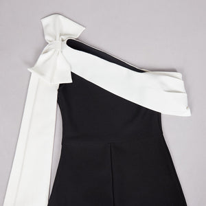 Aurohaya Inès One Shoulder Elegant Midi Dress