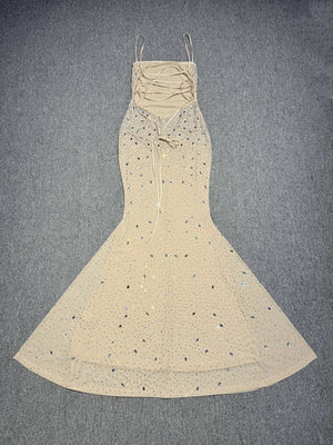 Aurohaya Mystère Sparkling Strapless Maxi Dress