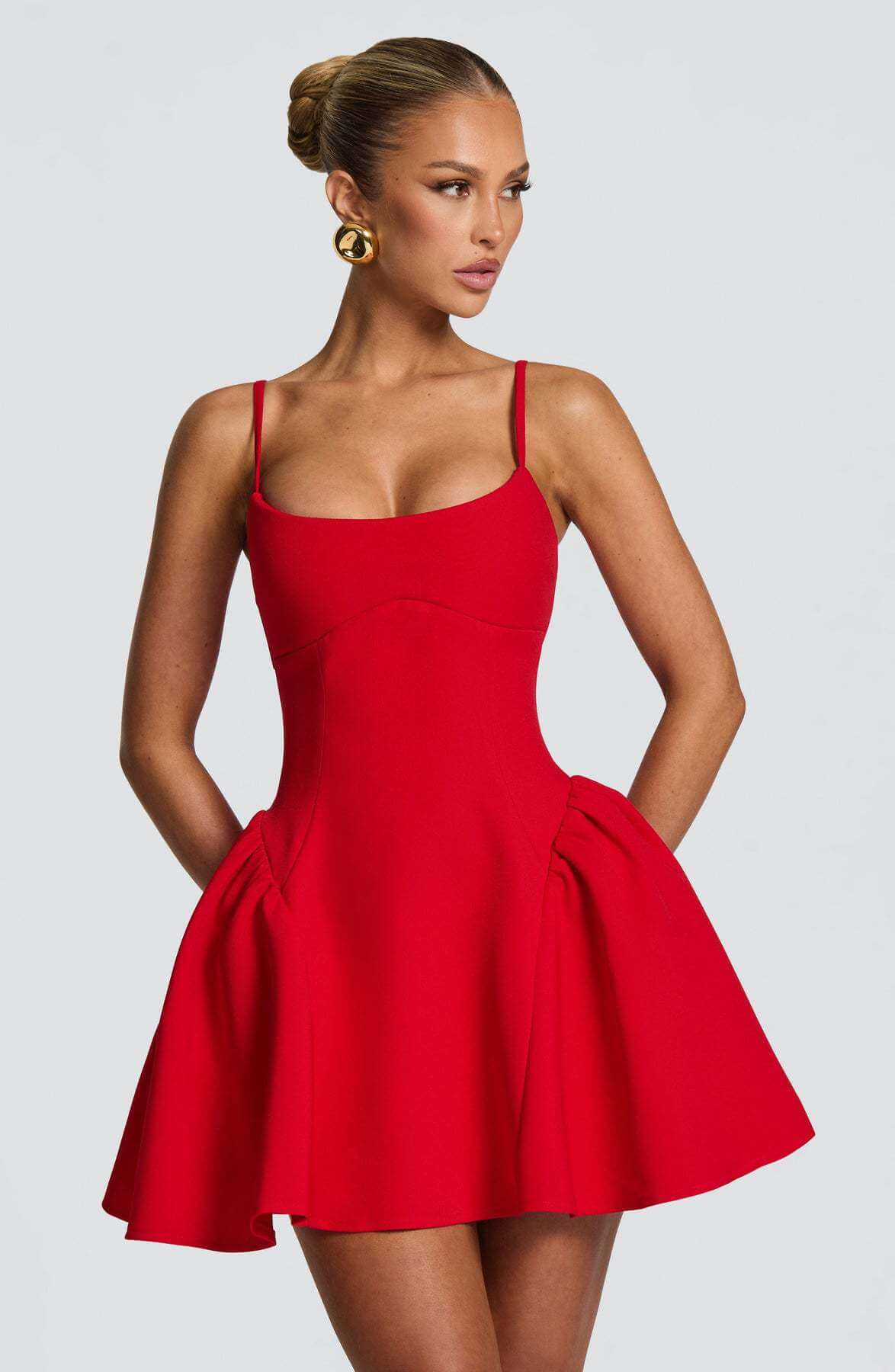 Aurohaya Sabine Backless Spaghetti Strap Mini Dress