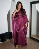 Shiny Silk Satin Waist Abaya