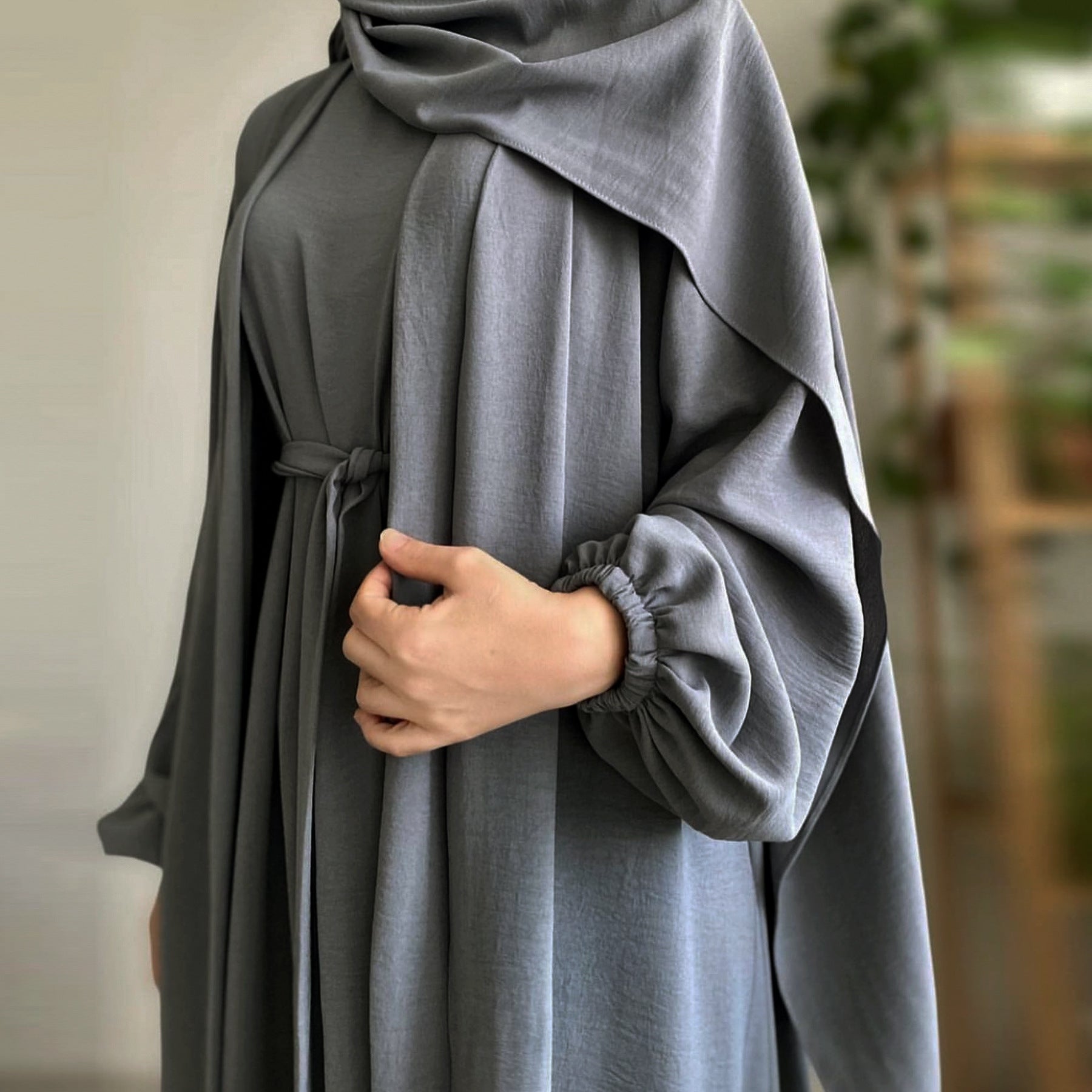 Luxury Robe Cardigan Abaya 3-Piece Set