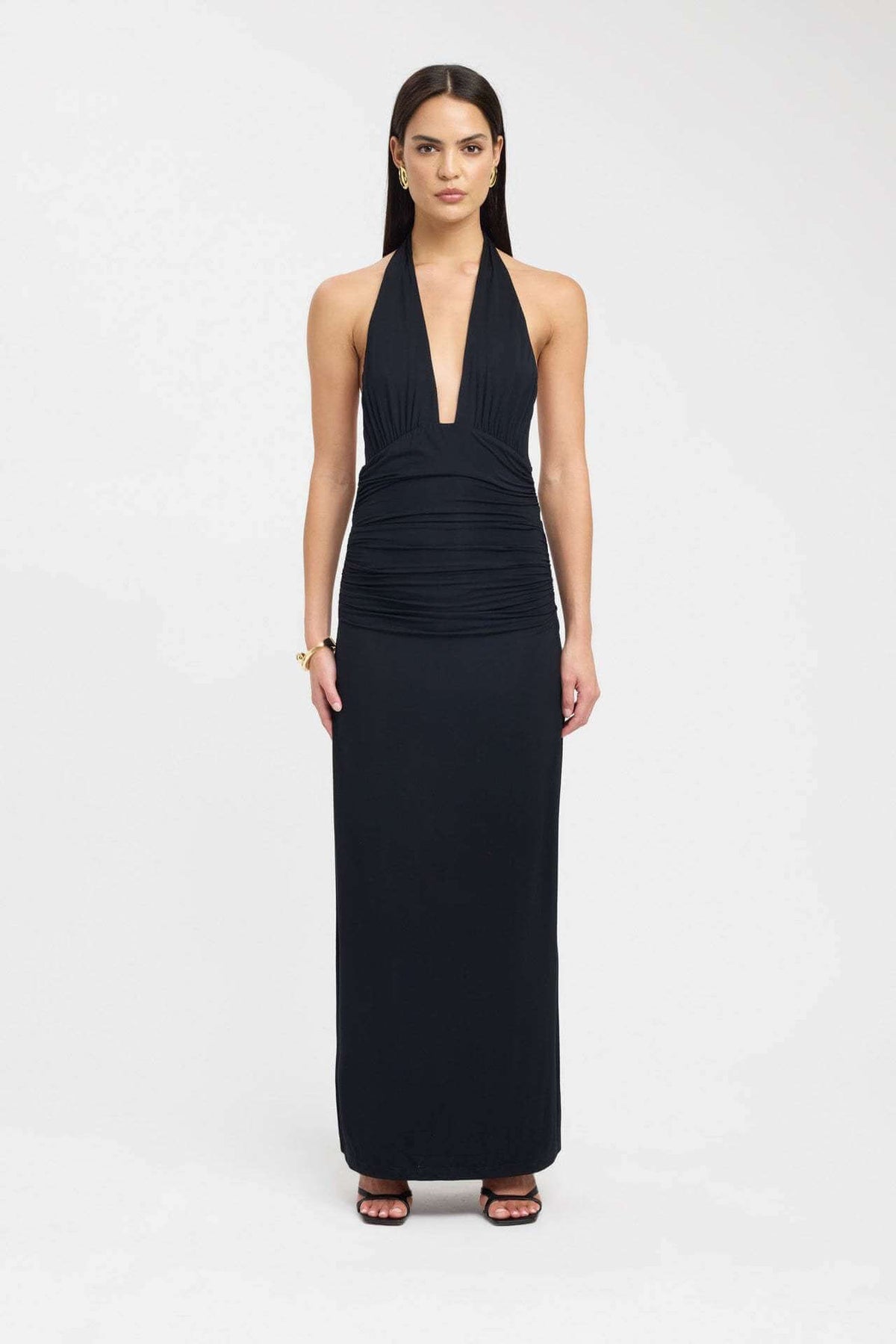 Lucienne Deep V-Strap Backless Mini Dress