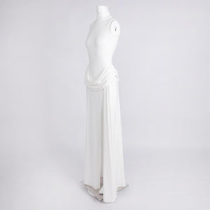 Aurohaya Selyra High-Neck Ruched Maxi Dress
