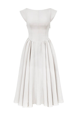 Aurohaya Pauline Round Neck Sleeveless Midi Dress