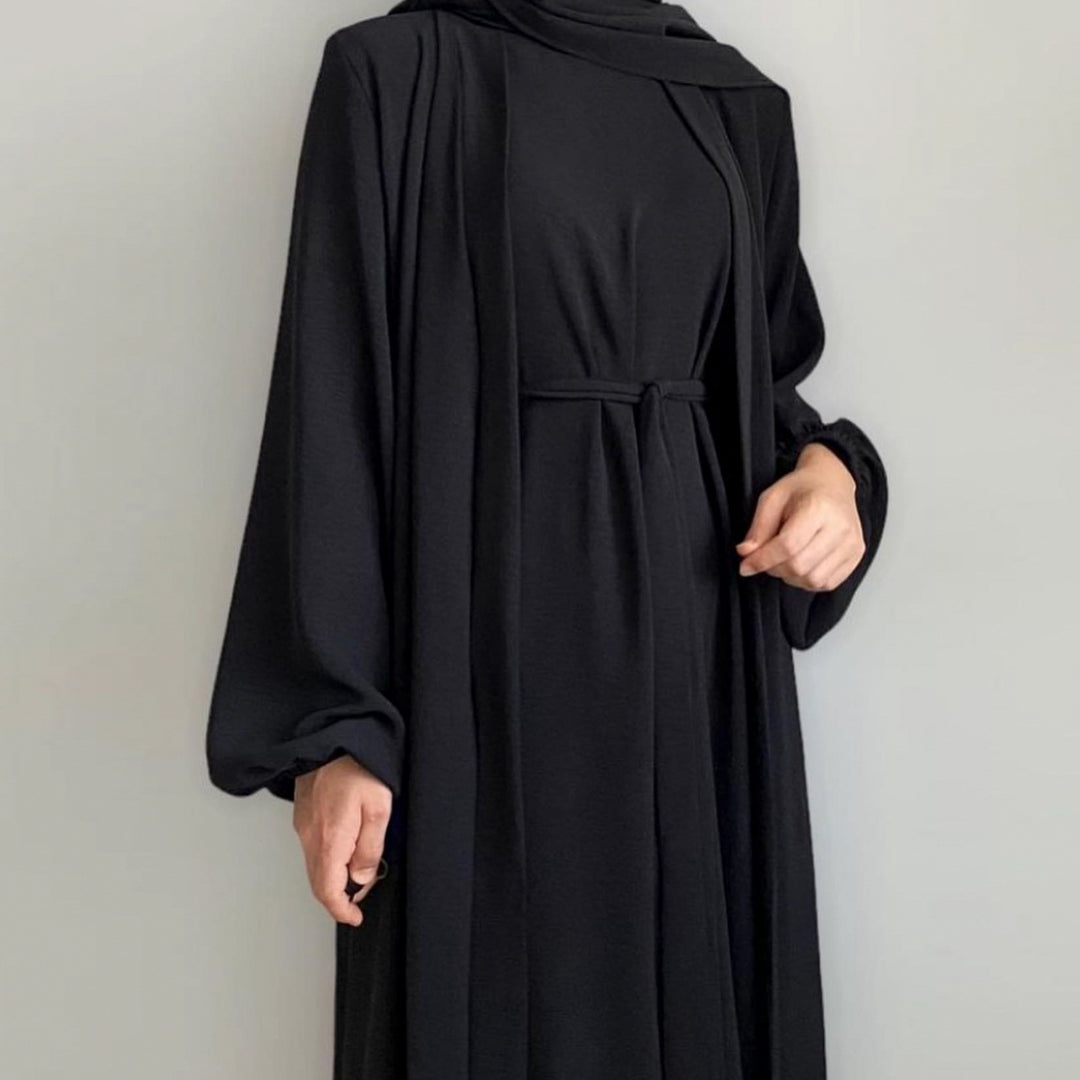 Luxury Robe Cardigan Abaya 3-Piece Set