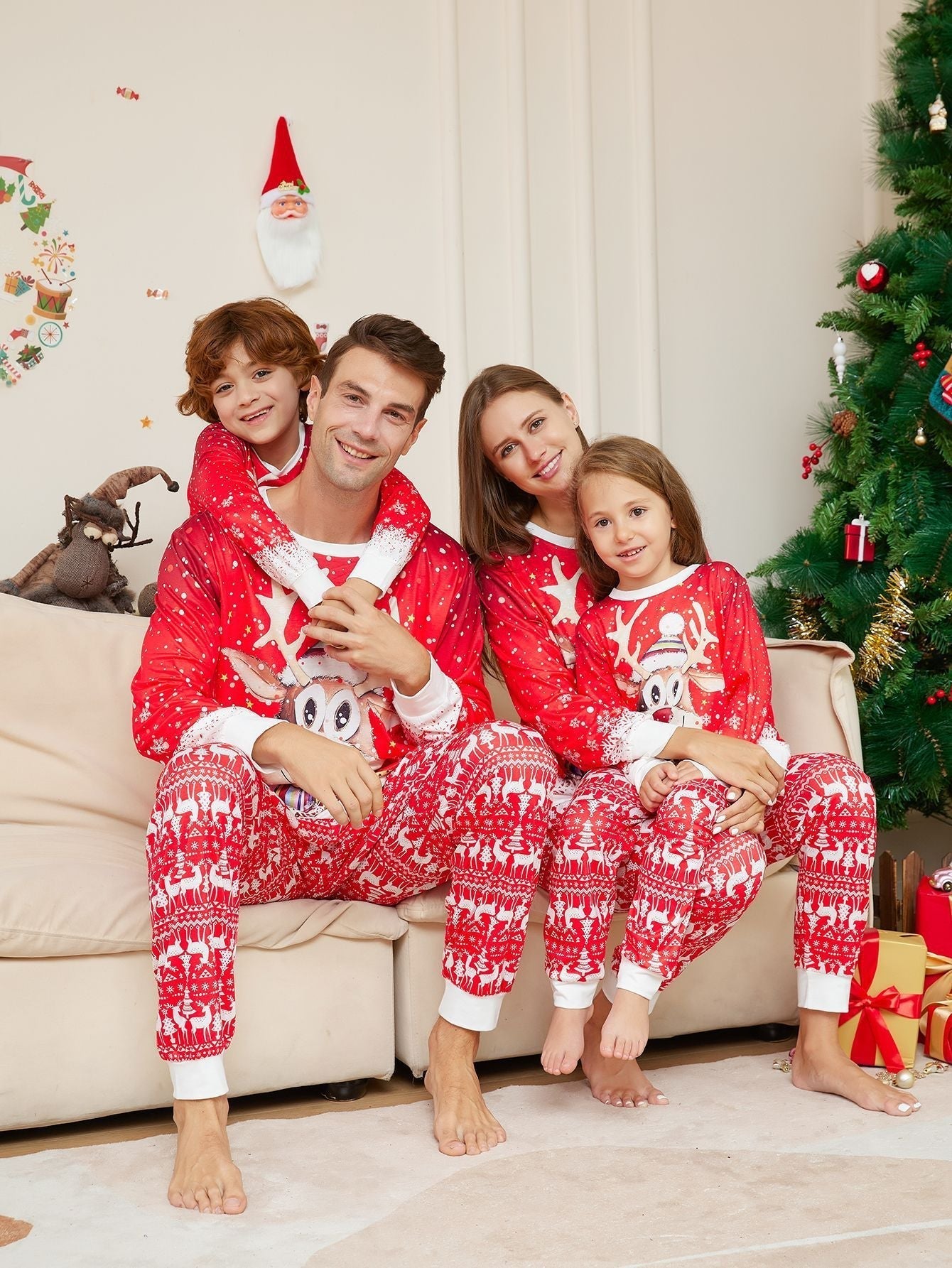 Snow Elk Fmalily Matching Pajamas