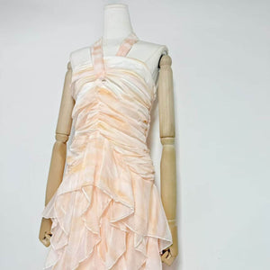 Aurohaya Mila Ruffle Halter Maxi Dress