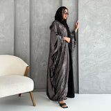Plus Size Solid Color Cardigan Abaya