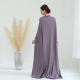 Elegant Solid Color Cape Jilbab