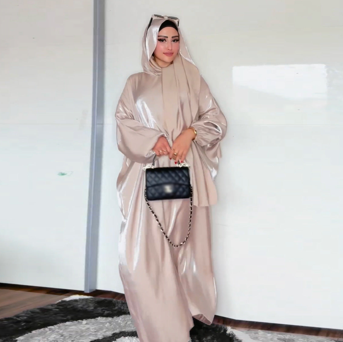 Sparkling Women's Fashion Abaya with Hijab