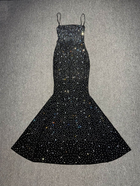 Aurohaya Mystère Sparkling Strapless Maxi Dress