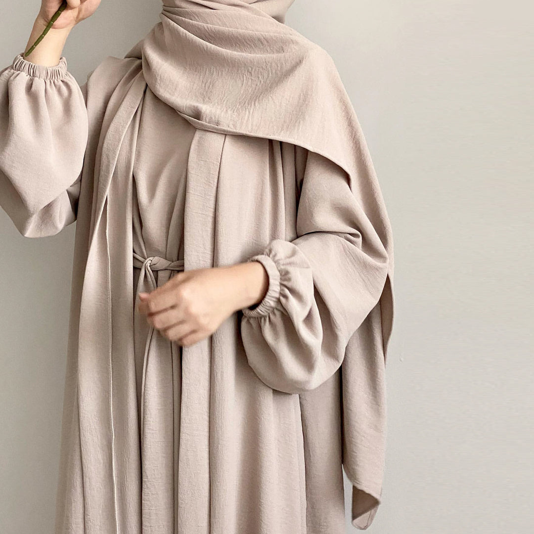 Luxury Robe Cardigan Abaya 3-Piece Set