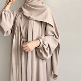Luxury Robe Cardigan Abaya 3-Piece Set