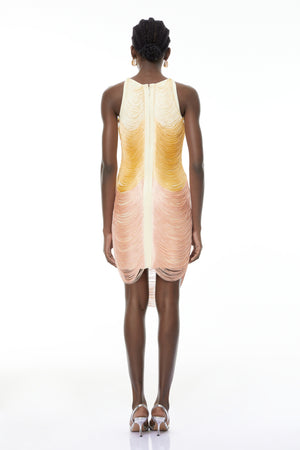 Aurohaya Ondine Yellow Ombre Mini Dress