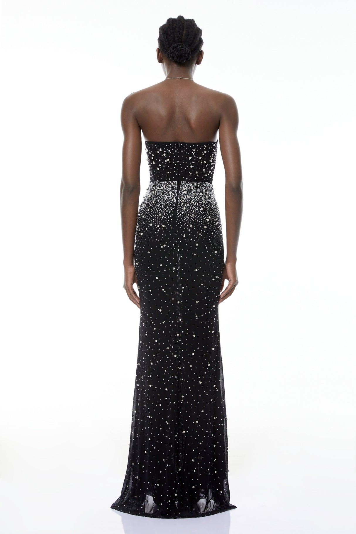 Aurohaya Parker Black Embellished Mermaid Maxi Dress