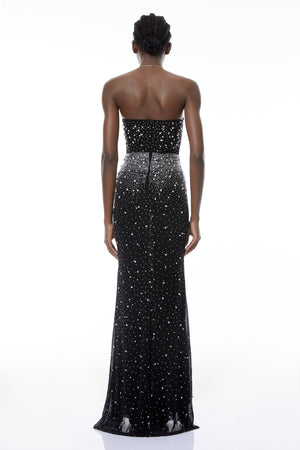 Aurohaya Parker Black Embellished Mermaid Maxi Dress