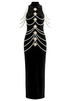 Pearl Maxi Dress Black