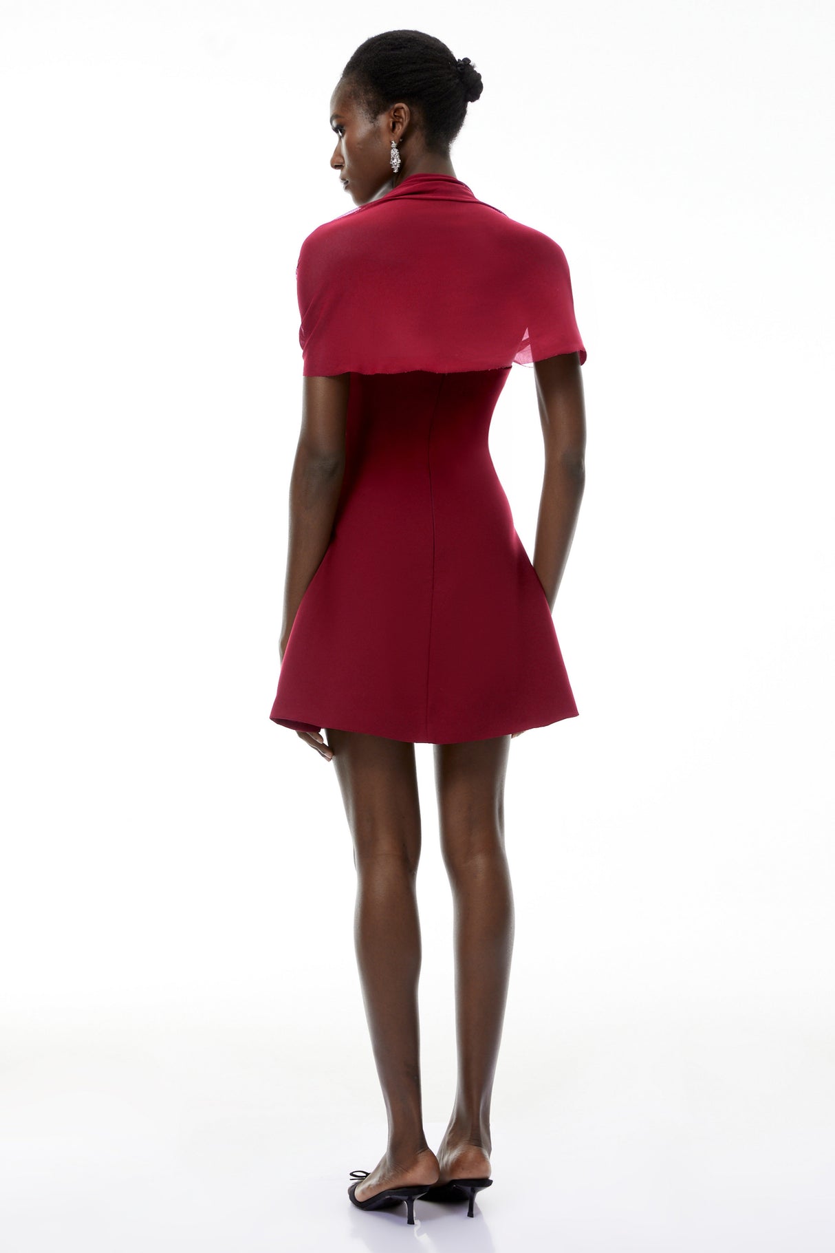 Aurohaya Phoebe Red Sweetheart Neckline Mini Dress