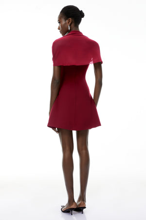 Aurohaya Phoebe Red Sweetheart Neckline Mini Dress