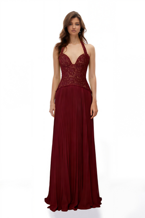 Aurohaya Ronja Ruby Red Corset Gown