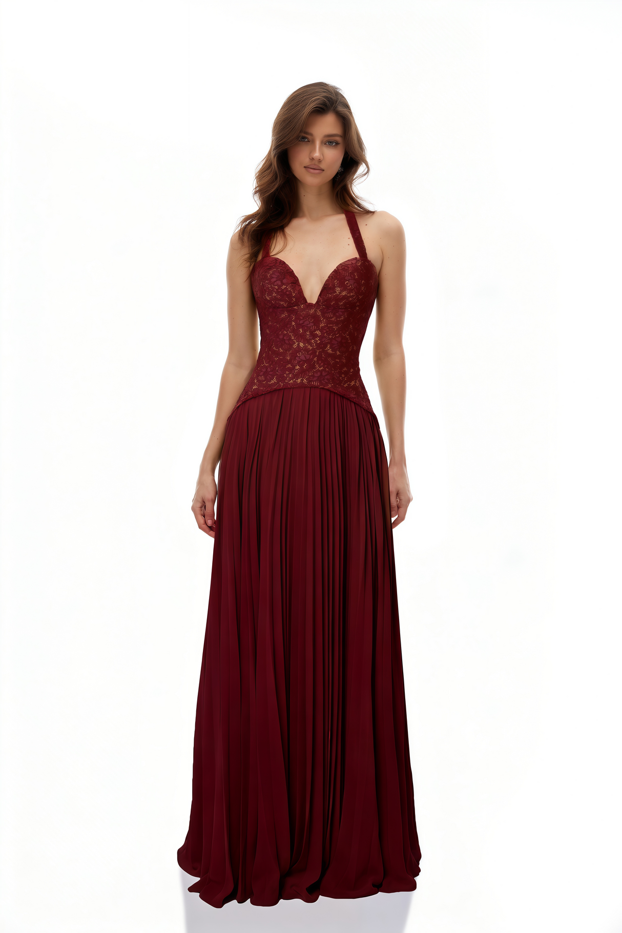 Aurohaya Ronja Ruby Red Corset Gown