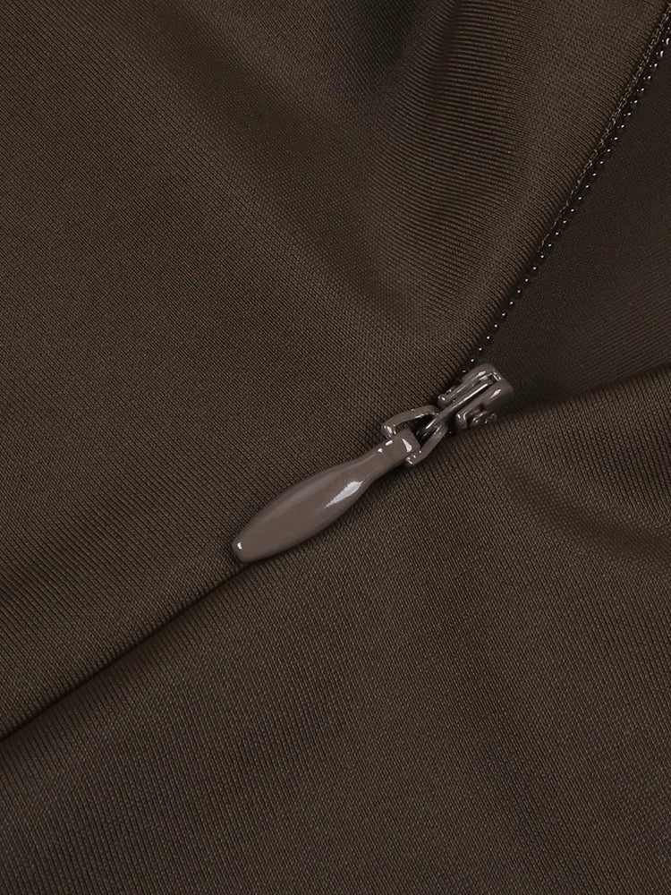 Aurohaya Églantine High Neck Halter Maxi Dress