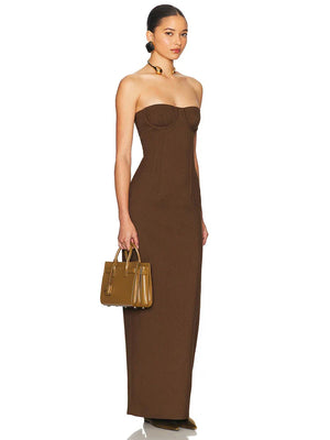 Aurohaya Brielle Strapless Bodycon Maxi Dress
