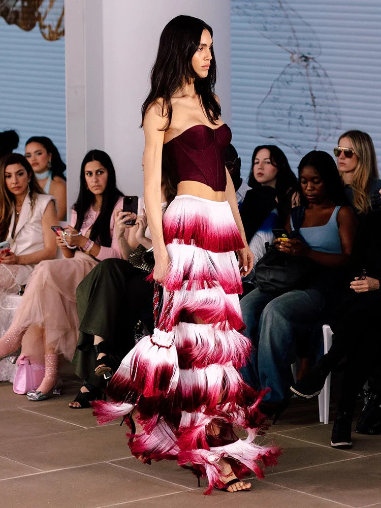 Aurohaya Maëlle Strapless Corset Maxi Dress