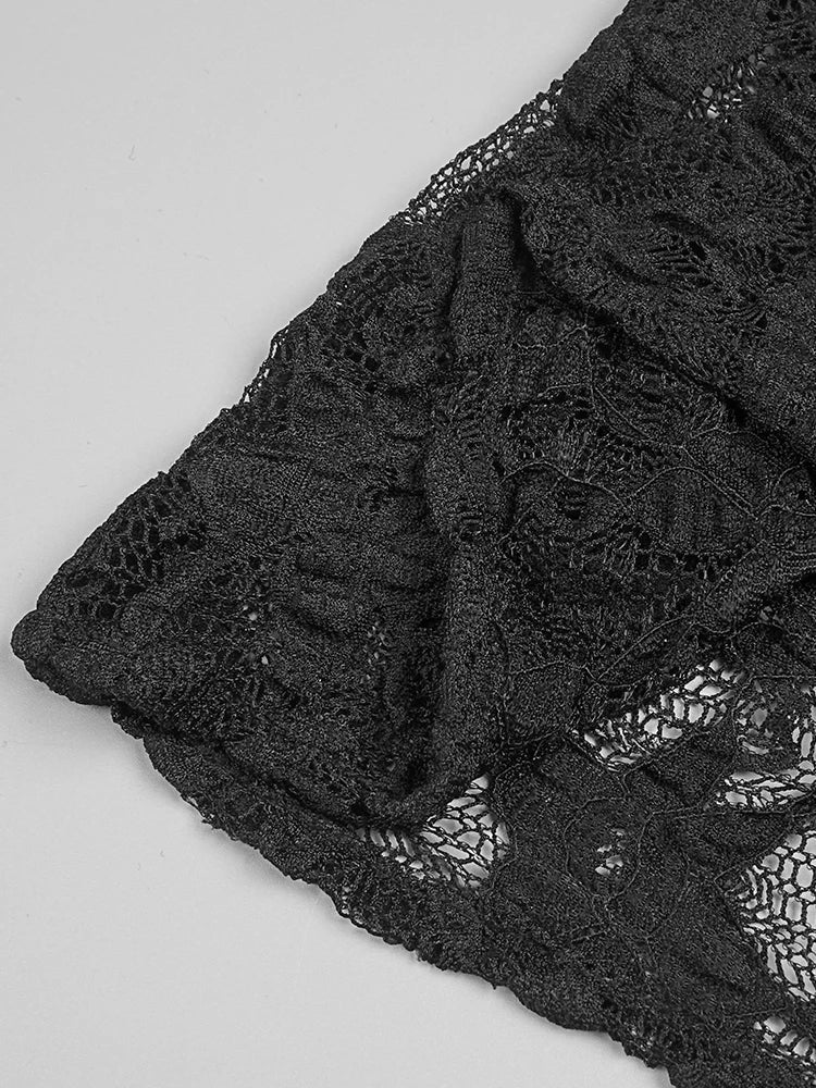 Aurohaya Hermine Lace Long Sleeve Maxi Dress