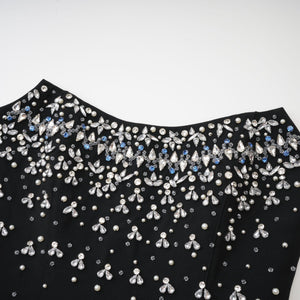 Aurohaya Melisande black embellished maxi dress