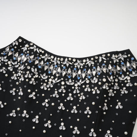 Aurohaya Melisande black embellished maxi dress