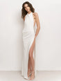Aurohaya Aliénor Halter Backless Maxi Dress White