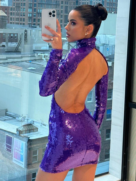 Aurohaya Caprice Sequin Mini Dress