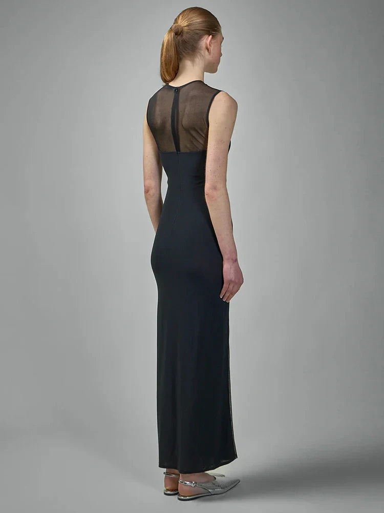 Aurohaya Louise Halter Maxi Dress