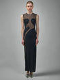 Aurohaya Louise Halter Maxi Dress Black