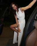 Aurohaya Flavie Ruched Sleeveless Maxi Dress